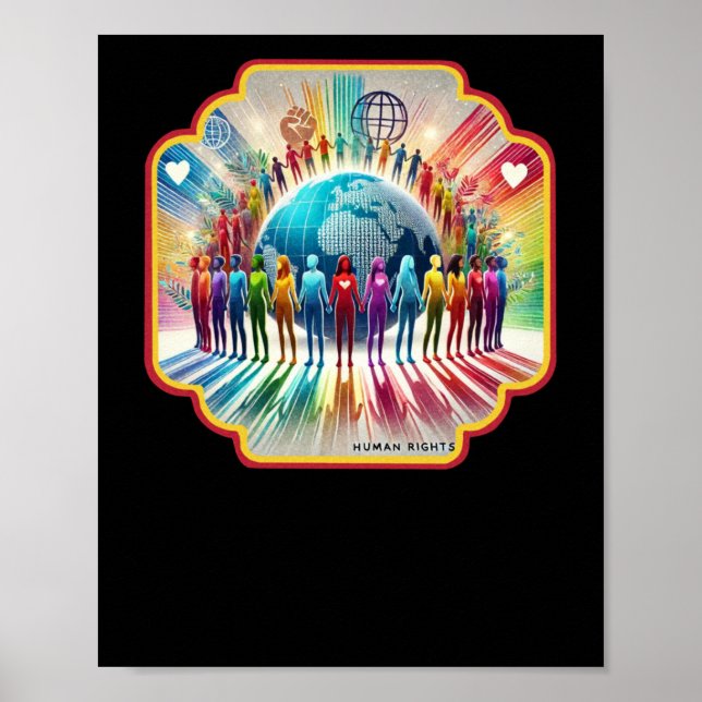 Human Höger Sticker Poster (Framsidan)