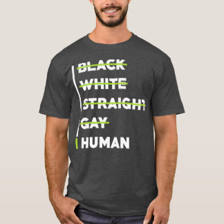 Human Högers Black White Rak Gay Human T Shirt