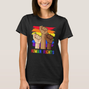 Human Högers Power Fist Lgbt Pride Gay Lesbisk Tra T Shirt