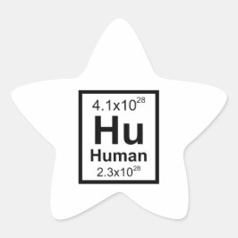 Human Inslag Stjärnformat Klistermärke