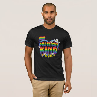 Human Kind Be Both LGBTQ Pride Rainbow Heart Desig T Shirt