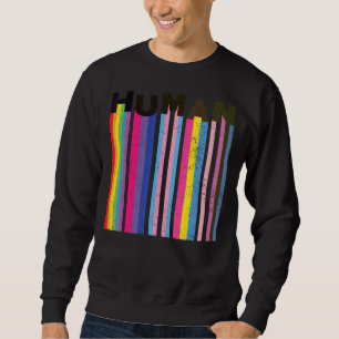 Human Lgbt Q Pride Flagga Gay Bi Intersexuell Tran Lång Ärmad Tröja