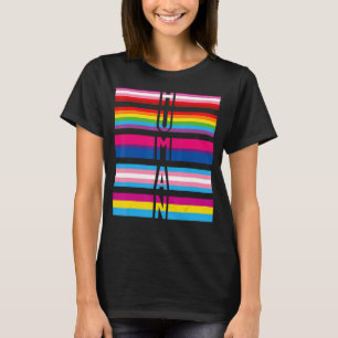 Human Lgbt Q Pride Flagga Gay Bi Intersexuell Tran T Shirt