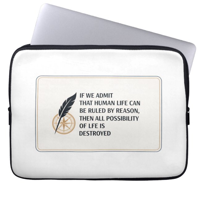 Human Life and Reason Typography Laptop Fodral (Framsidan)