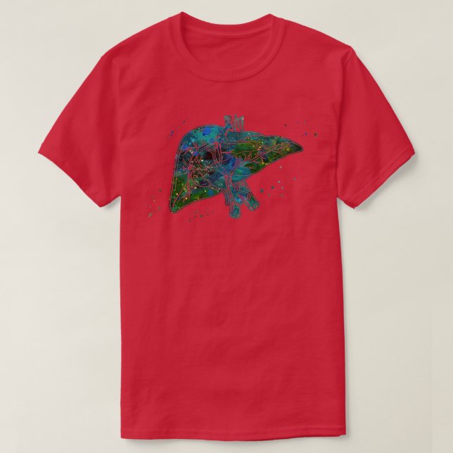 Human Liver Anatomy T Shirt (Design framsida)