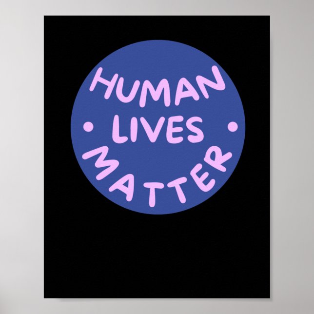 Human Lives Sticker Poster (Framsidan)