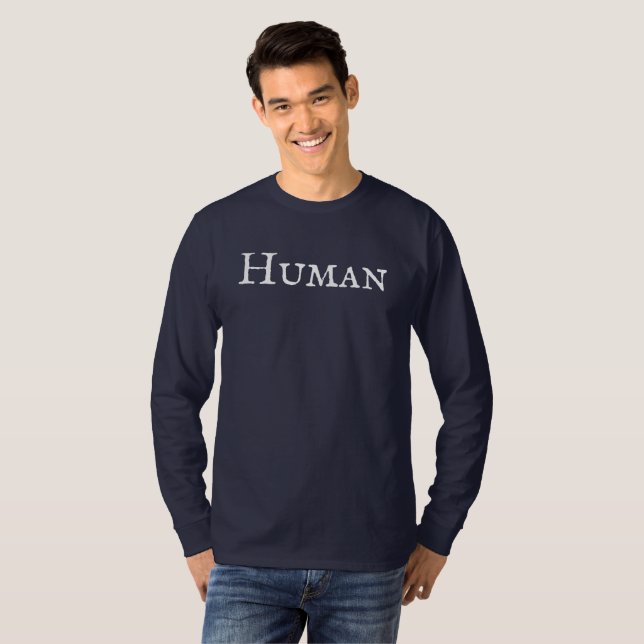 "Human" Manar-Shirt T Shirt (Hel framsida)