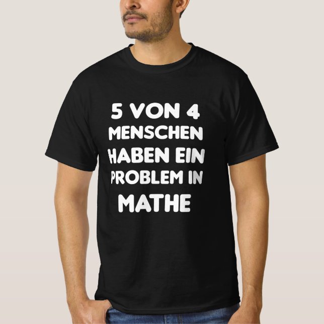 Human Math Funny Math Problem Roliga meningar T Shirt (Framsida)