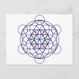Human Merkaba Energy Fält från vår 7 Chakras Vykort