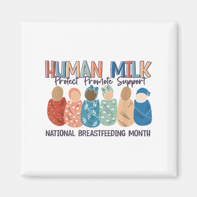 Human Milk Moms Milk S National Breastfeeding Mont Magnet (Framsidan)