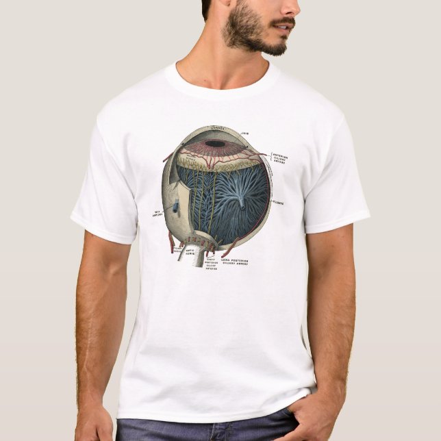 Human Öga Anatomy 1902 Vintage Tee (Framsida)