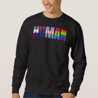 Human Pansexual Transgender Queer Lgbtq+ Kärlek Eq Lång Ärmad Tröja