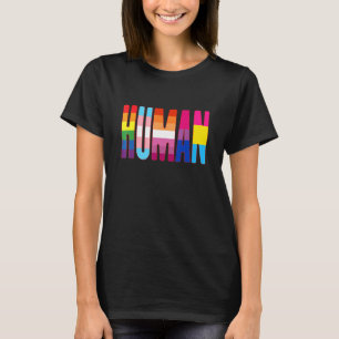 Human Pride Lgbtq Rainbow Transgender Bisexual Lov T Shirt