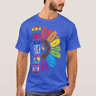 Human Rainbow Gay Solros Cute LGBTQ Pride Flaggor T Shirt