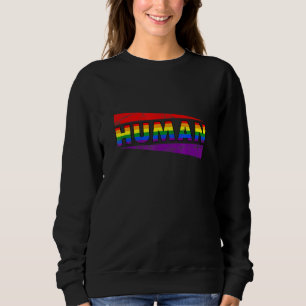 Human Rainbow Lgbt Flagga Bi Lesbisk Trans Gay pri T Shirt