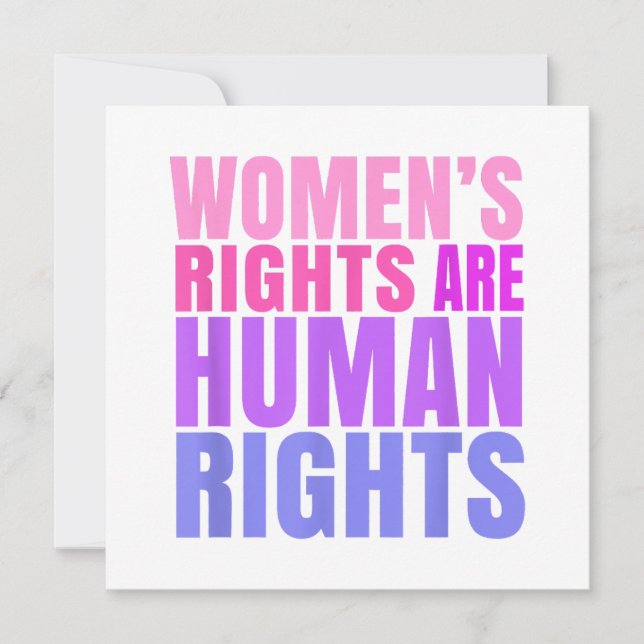 Human Rättigheter Womens Höger Tack Kort (Framsida)