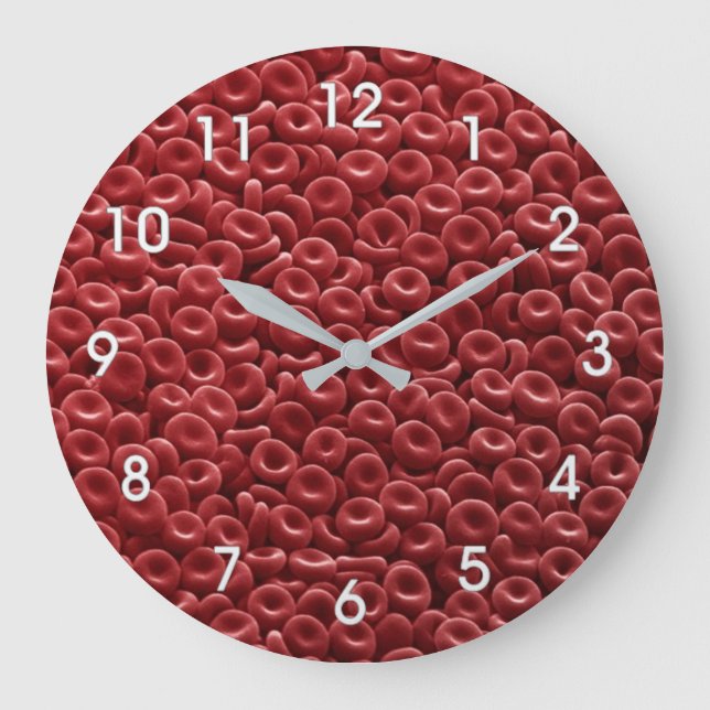 HUMAN RED BLOOD CELLS CLOCK STOR KLOCKA (Framsida)