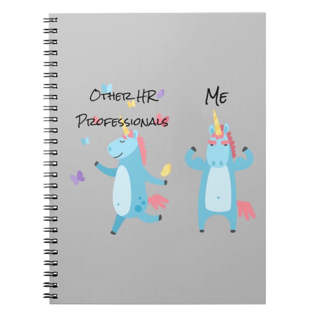 Human Resources HR Unicorn Funny Anteckningsbok (Framsidan)