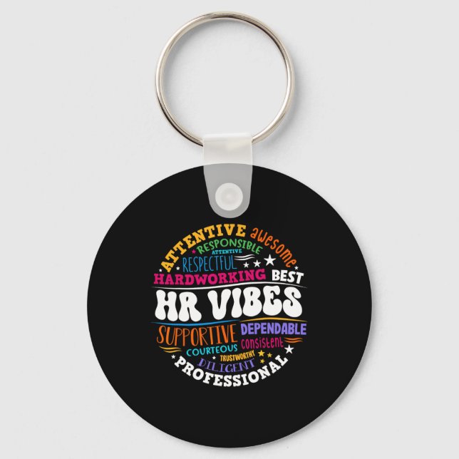 Human Resources Hr Vibes Analyst Employee Apprecia Nyckelring (Framsida)