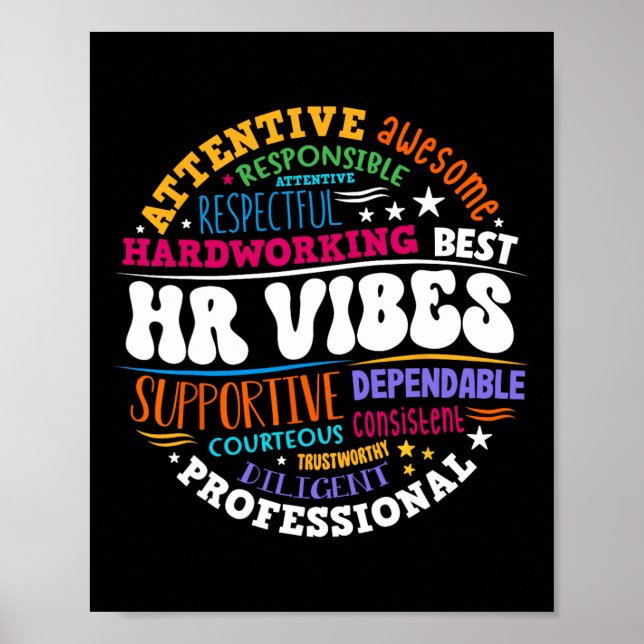 Human Resources Hr Vibes Analyst Employee Apprecia Poster (Framsidan)