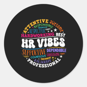 Human Resources Hr Vibes analytiker medarbetar upp Runt Klistermärke