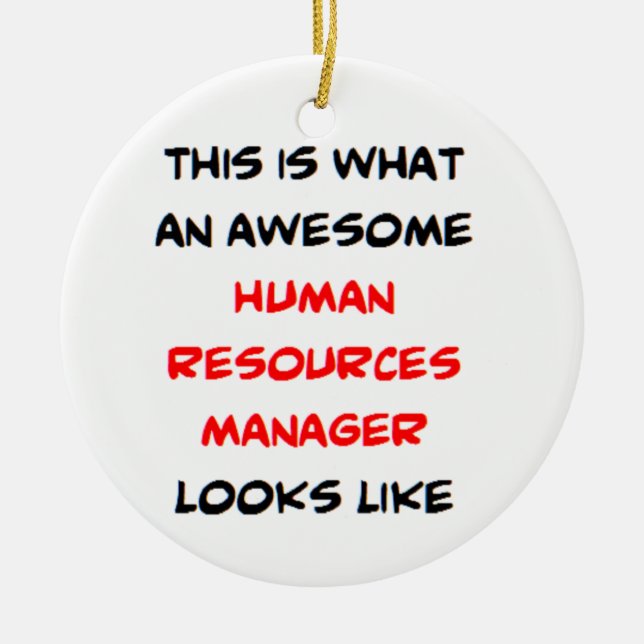 human resources manager, awesome julgransprydnad keramik (Framsidan)
