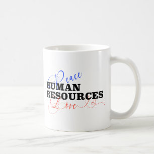 Human Resources Peace Kärlek Handskriftlig Kaffemugg