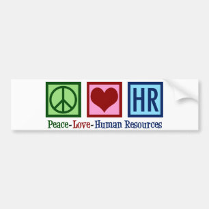 Human Resources Peace Kärlek HR Bildekal