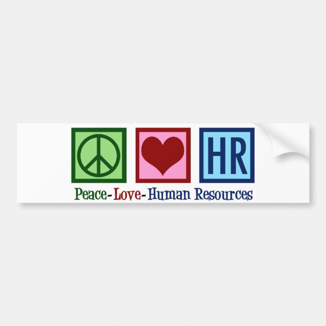 Human Resources Peace Kärlek HR Bildekal (Framsidan)