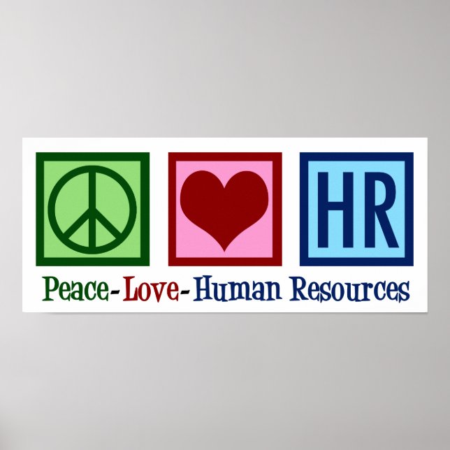 Human Resources Peace Kärlek HR Poster (Framsidan)