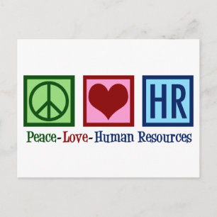 Human Resources Peace Kärlek HR Vykort