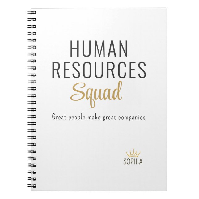 Human Resources Squad – Personalized Notebook Anteckningsbok (Framsidan)
