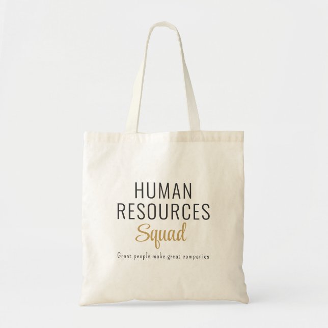 Human Resources-stabben med motiverande citat Tygkasse (Framsidan)