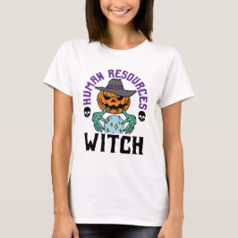 Human Resources Witch HR Halloween T Shirt