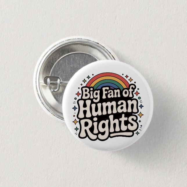HUMAN RIGHTS BUTTON KNAPP (Framsida & baksida)