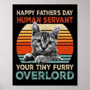 Human-serven i Lycklig Fars dag ditt lilla Hårig O Poster