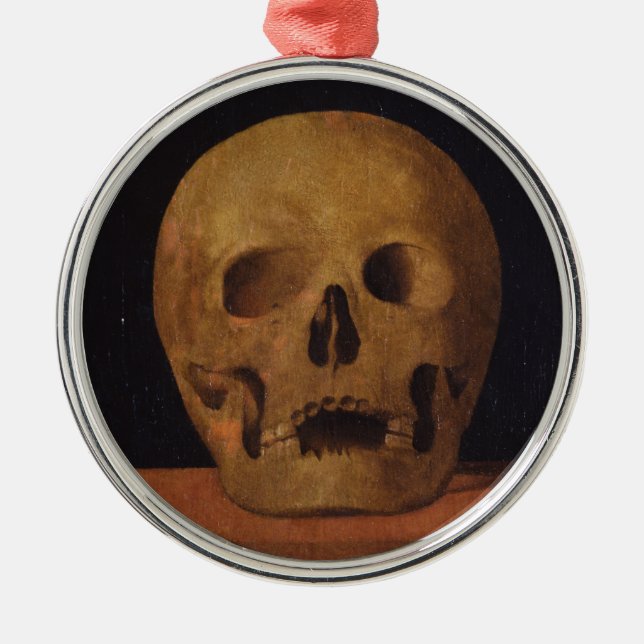 Human Skull (från Mariotto Albertinelli) Julgransprydnad Metall (Framsidan)