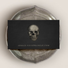 Human Skull Halloween Visitkort