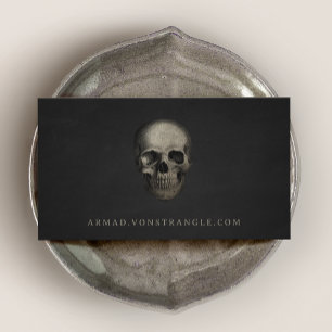 Human Skull Halloween Visitkort