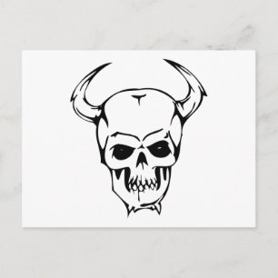 Human Skull Vykort