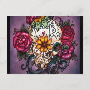 Human Skull Vykort