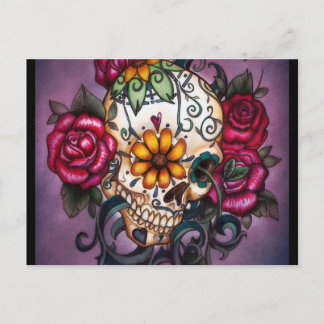 Human Skull Vykort