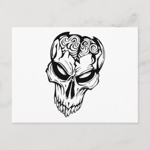 Human Skull Vykort