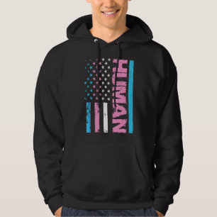 Human Trans Ally Flagga Proud LGBT-stöd Transgend Hoodie