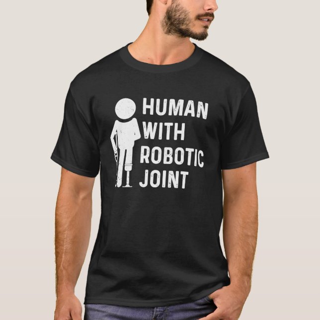 Human With Robotic Joint Blindness T Shirt (Framsida)