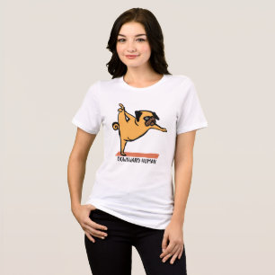 Human-Yoga-Hund-Funny nedåt T Shirt