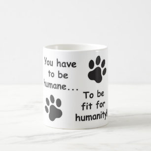 Humana för mänsklighet kaffemugg