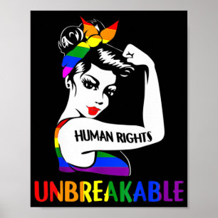 Humana Höger Obrytbara HBT-Priden Månad 2022 Poster