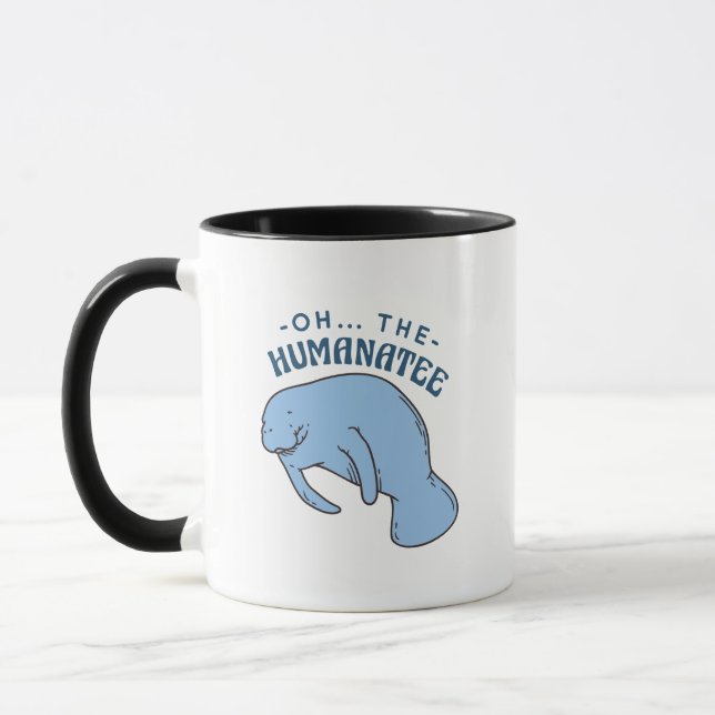 Humanatee - Funny Manatees-citat Mugg (Vänster)