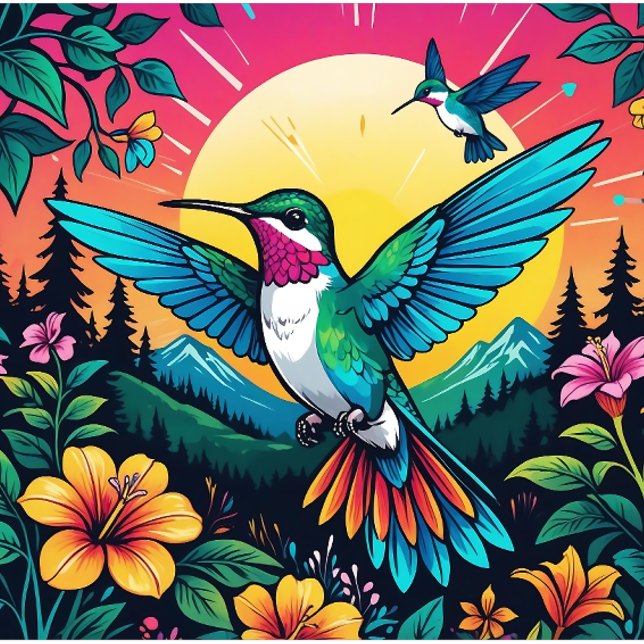 Humande fåglar: Naturens flygjudar T Shirt (hummingbird exotic bird in the garden of flowers)